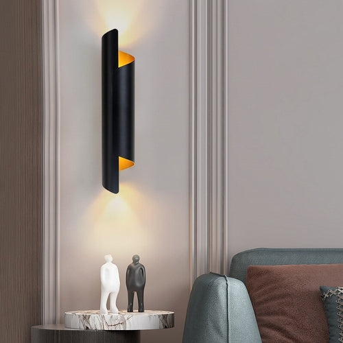 Applique murale moderne LED cylindrique et métallique Amaia - vue 3 sur 9