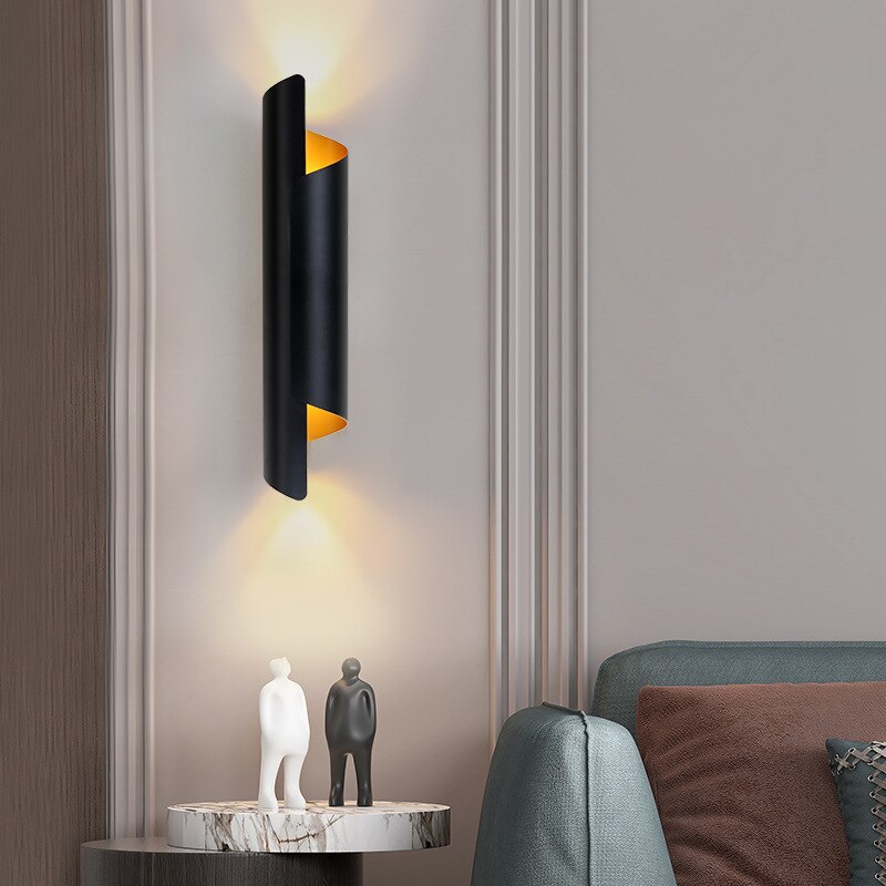 Applique murale moderne LED cylindrique et métallique Amaia - vue 2 sur 9