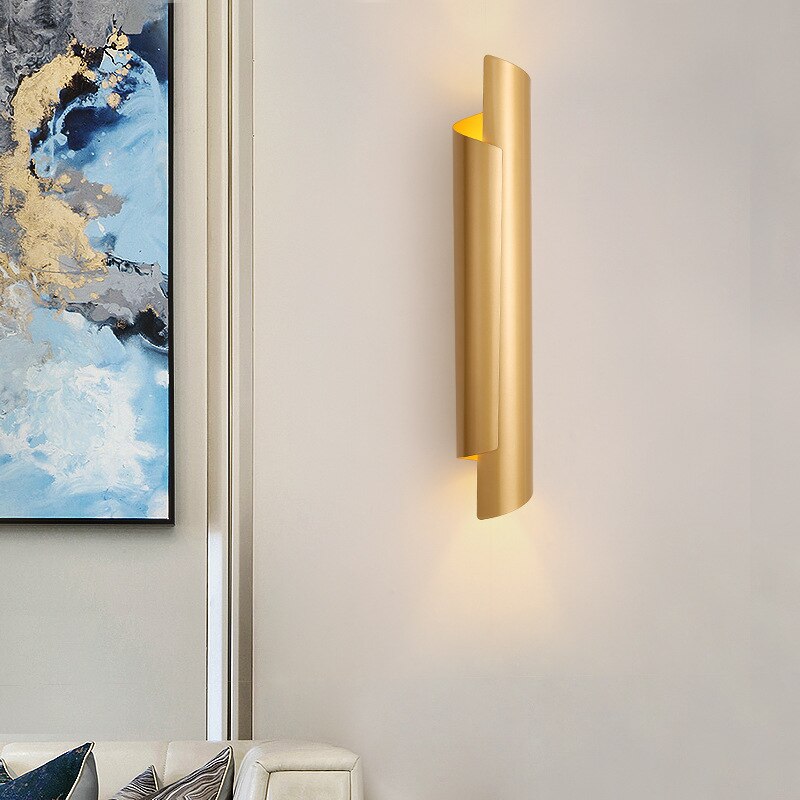 Applique murale moderne LED cylindrique et métallique Amaia - vue 3 sur 9