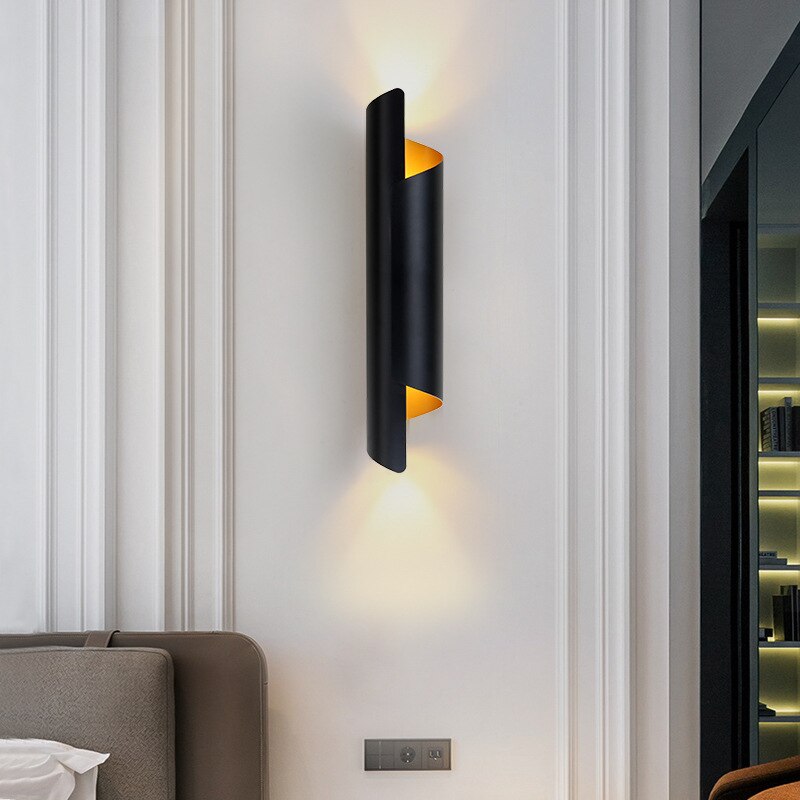 Applique murale moderne LED cylindrique et métallique Amaia - vue 4 sur 9