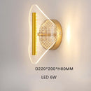 Applique murale LED moderne transparent et doré Jilor