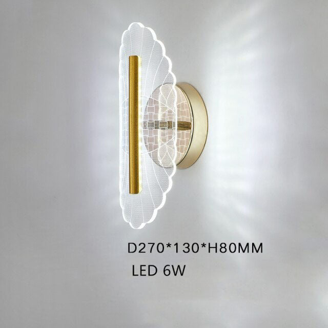 Applique murale LED moderne transparent et doré Jilor - vue 8 sur 10