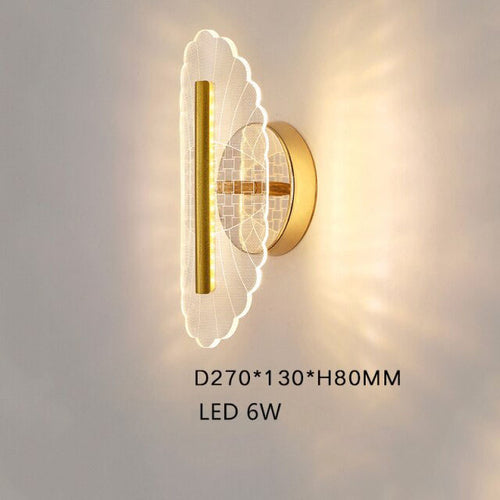 Applique murale LED moderne transparent et doré Jilor - vue 8 sur 10
