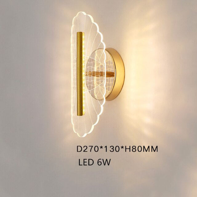 Applique murale LED moderne transparent et doré Jilor - vue 7 sur 10