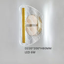 Applique murale LED moderne transparent et doré Jilor