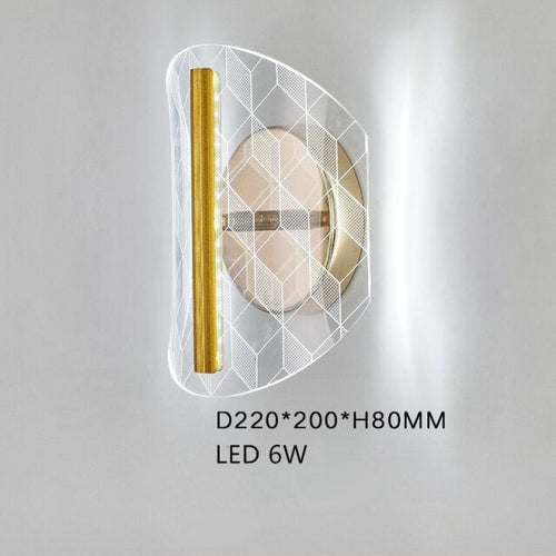Applique murale LED moderne transparent et doré Jilor - vue 11 sur 10