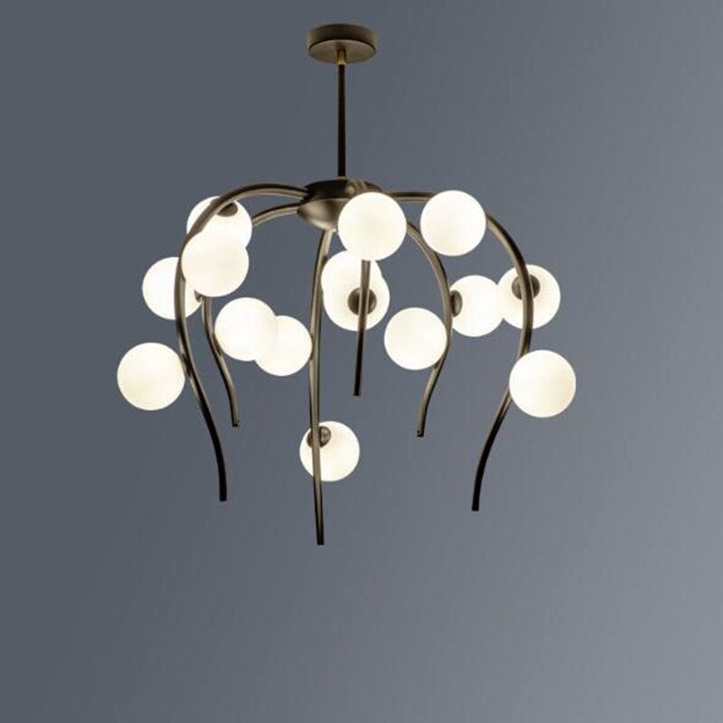 Lustre moderne en forme d'octopus avec globes Nayla - vue 6 sur 15