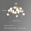 Lustre moderne en forme d'octopus avec globes Nayla