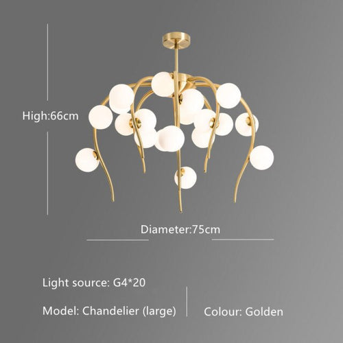 Lustre moderne en forme d'octopus avec globes Nayla - vue 16 sur 15