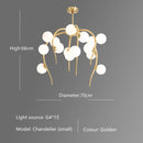 Lustre moderne en forme d'octopus avec globes Nayla
