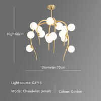Lustre moderne en forme d'octopus avec globes Nayla