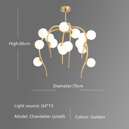 Lustre moderne en forme d'octopus avec globes Nayla