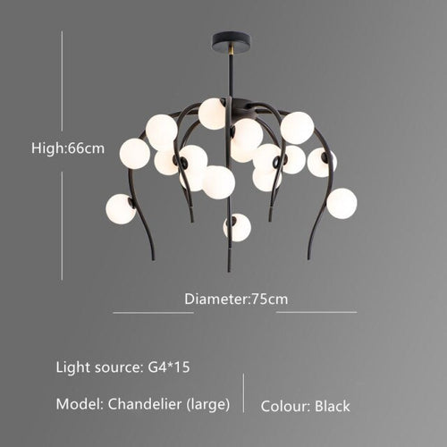 Lustre moderne en forme d'octopus avec globes Nayla - vue 11 sur 15