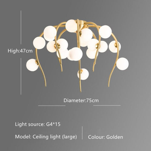 Lustre moderne en forme d'octopus avec globes Nayla - vue 15 sur 15