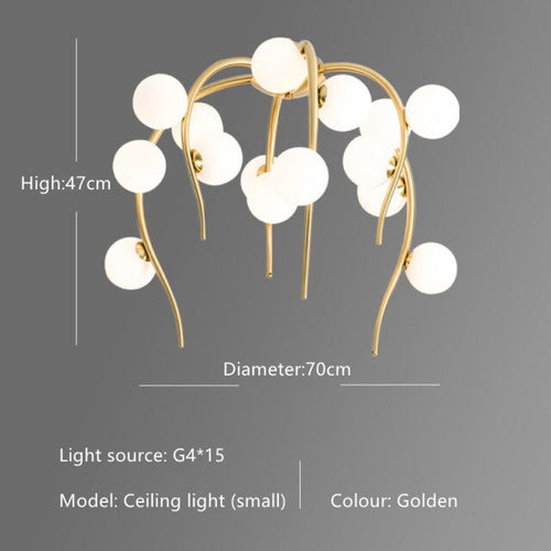 Lustre moderne en forme d'octopus avec globes Nayla - vue 13 sur 15