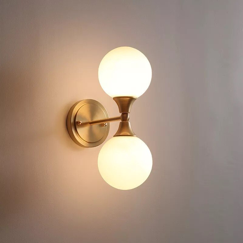 Applique murale LED avec deux boules en verre Delly - vue 6 sur 8
