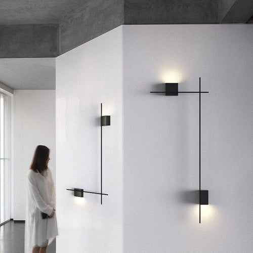 Applique murale design LED carré ou en L métallique Zia - vue 3 sur 13