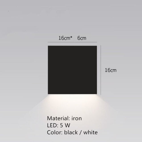 Applique murale design LED carré ou en L métallique Zia - vue 9 sur 13