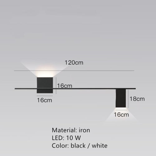 Applique murale design LED carré ou en L métallique Zia - vue 11 sur 13