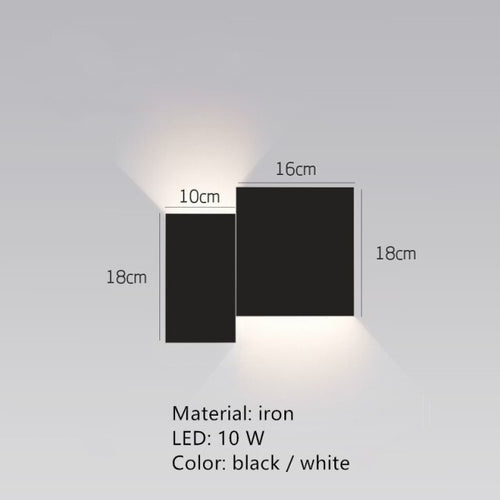 Applique murale design LED carré ou en L métallique Zia - vue 13 sur 13