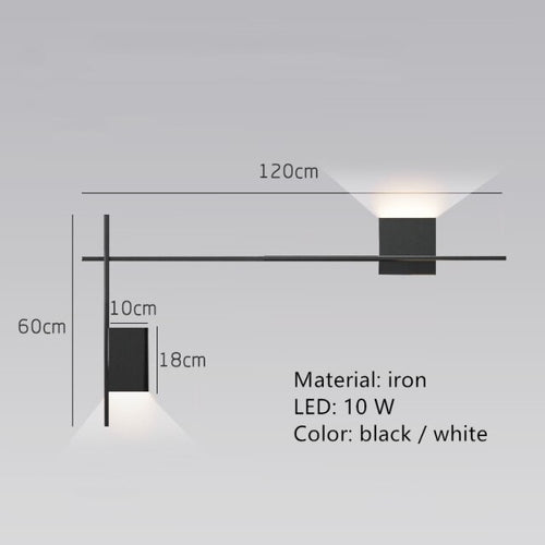 Applique murale design LED carré ou en L métallique Zia - vue 14 sur 13