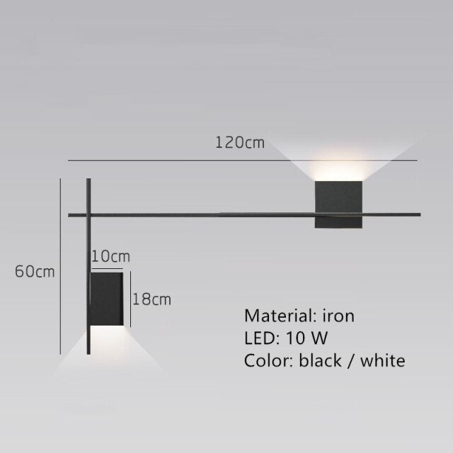 Applique murale design LED carré ou en L métallique Zia - vue 13 sur 13