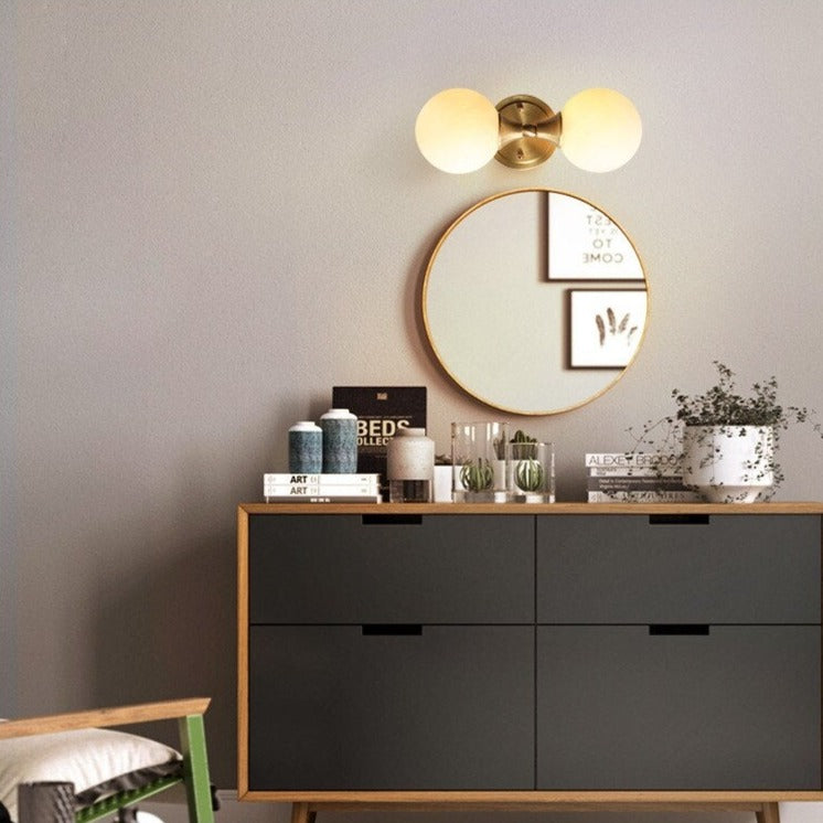 Applique murale LED avec deux boules en verre Delly - vue 4 sur 8