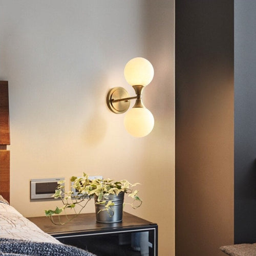 Applique murale LED avec deux boules en verre Delly - vue 3 sur 8