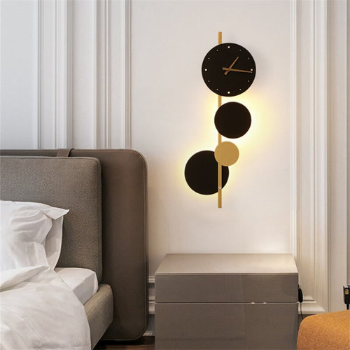 Applique murale LED moderne avec horloge Scony - vue 2 sur 7
