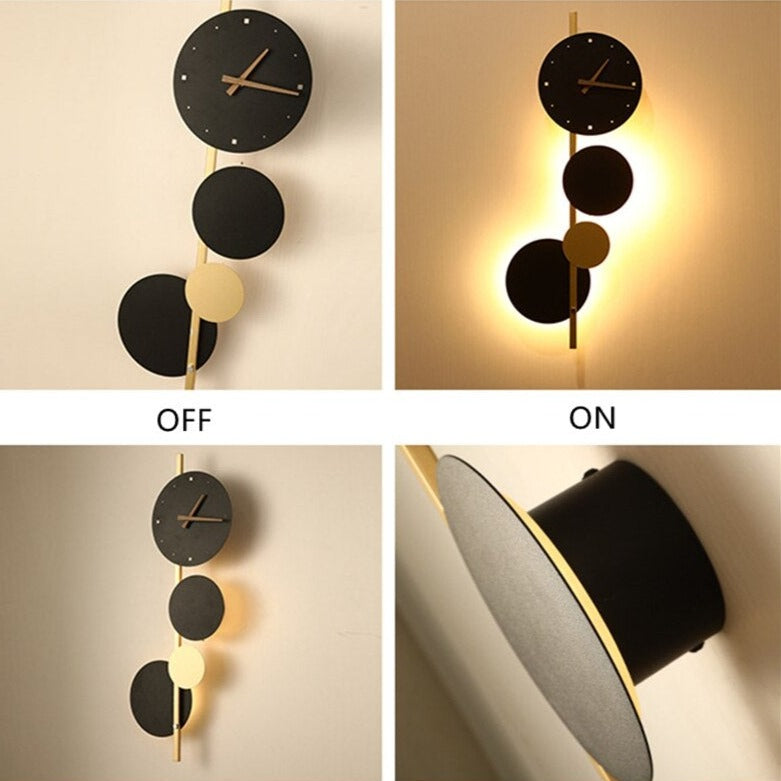 Applique murale LED moderne avec horloge Scony - vue 5 sur 7