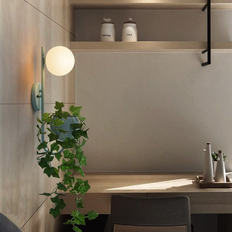 Applique murale moderne LED avec pot de plantes Xenia - vue 10 sur 14