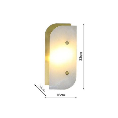 Applique murale moderne LED rectangulaire et marbrée Marena - vue 4 sur 4
