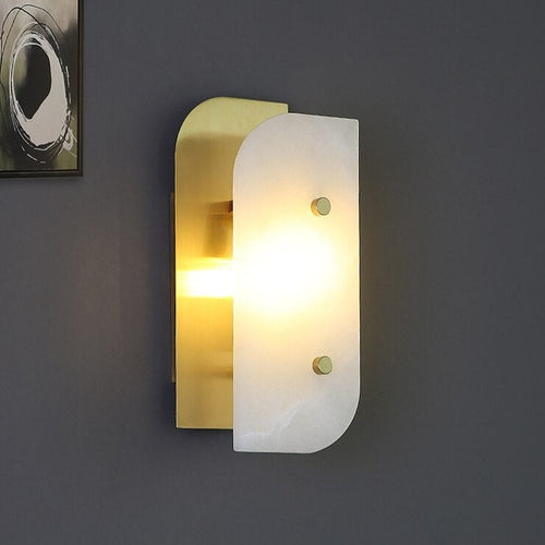 Applique murale moderne LED rectangulaire et marbrée Marena - vue 2 sur 4