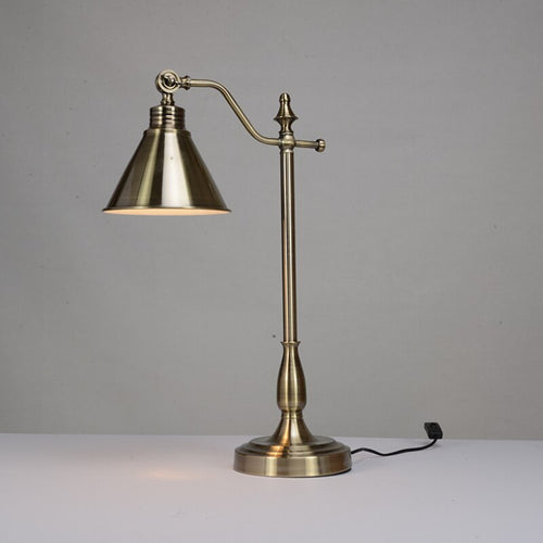 Lampe à poser vintage avec abat-jour conique en métal Nevula - vue 2 sur 3