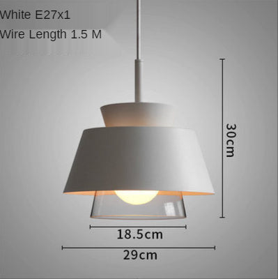 Suspension moderne avec double abat-jours en verre et métal Delcio - vue 12 sur 12