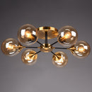 Plafonnier moderne LED en étoile et globes en verre Iraide