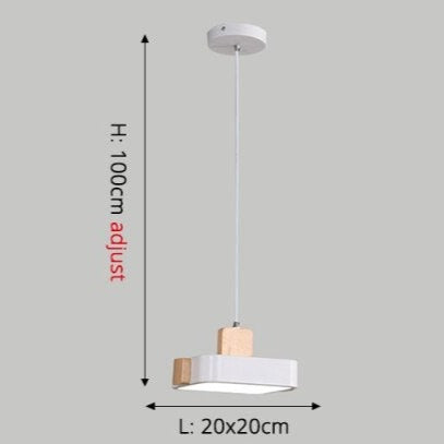 Suspension scandinave LED avec abat-jour en bois Ainhara - vue 6 sur 6