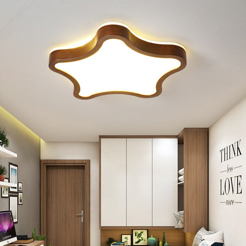 Plafonnier scandinave LED avec formes originales en bois Amade - vue 8 sur 11