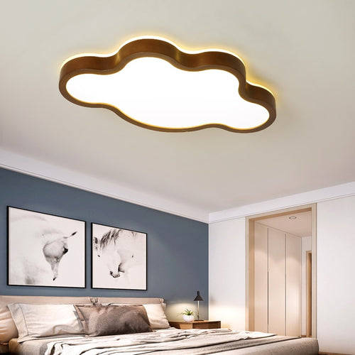 Plafonnier scandinave LED avec formes originales en bois Amade - vue 3 sur 11