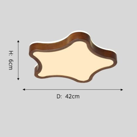 Plafonnier scandinave LED avec formes originales en bois Amade - vue 8 sur 11