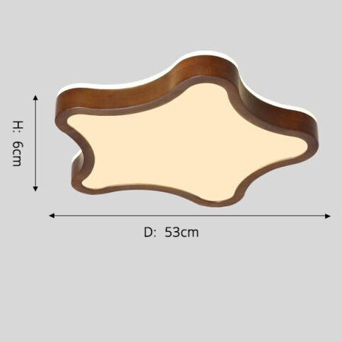Plafonnier scandinave LED avec formes originales en bois Amade - vue 10 sur 11