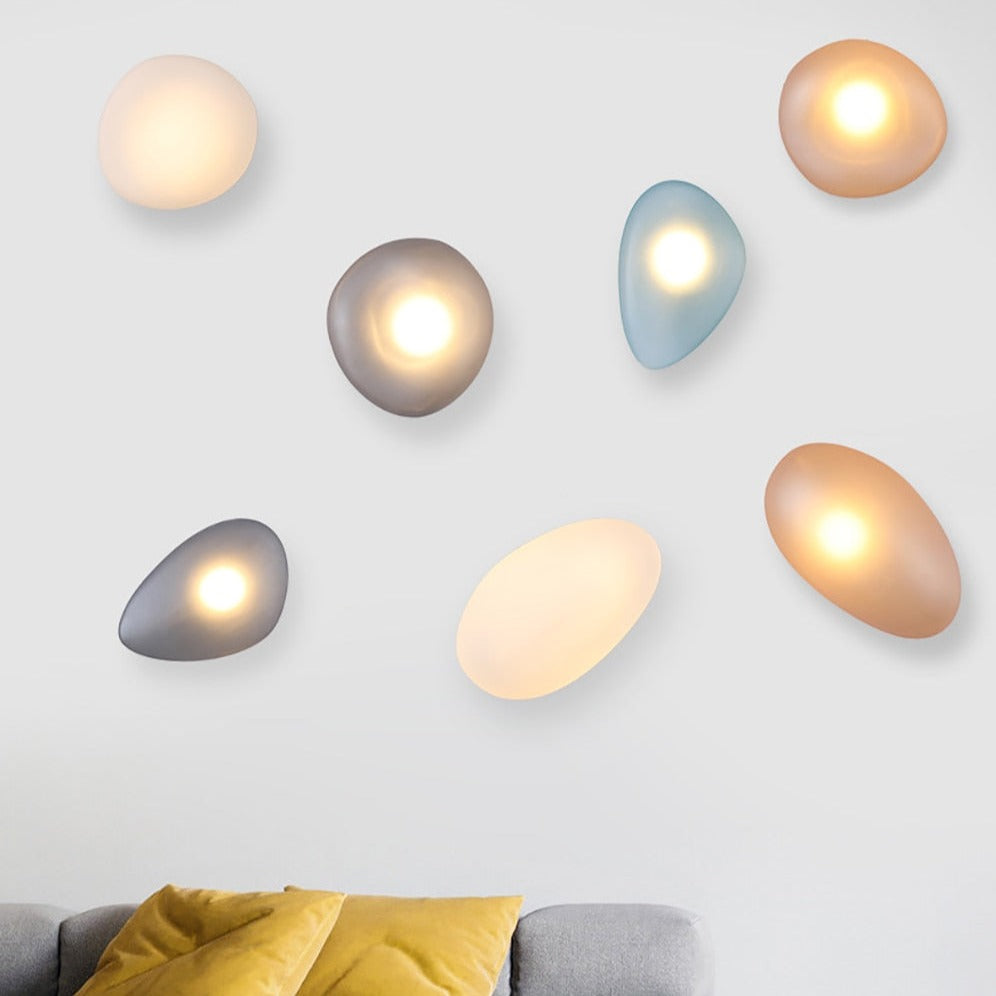 Applique murale design LED en forme de pierre colorée Manar - vue 4 sur 22