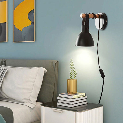 Applique murale industrielle LED avec abat-jour conique noir Nofti - vue 5 sur 6