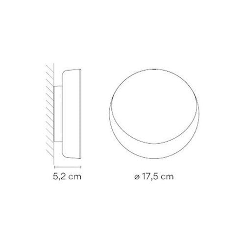 Applique murale design circulaire LED minimaliste Siera - vue 10 sur 11