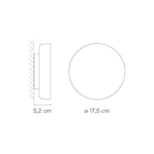 Applique murale design circulaire LED minimaliste Siera - vue 9 sur 11