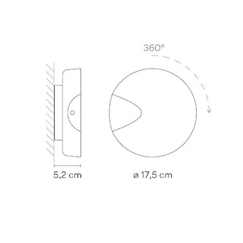 Applique murale design circulaire LED minimaliste Siera - vue 11 sur 11