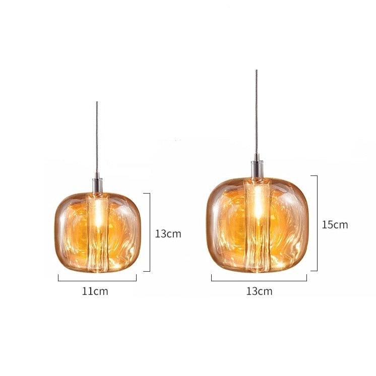 Suspension moderne LED forme de glaçon en cristal coloré Lua - vue 10 sur 10