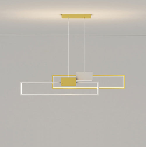 Lustre design LED avec lampes rectangulaires en métal Artemisa - vue 8 sur 7