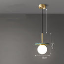 Suspension design avec abat-jour plat en marbre Gianna