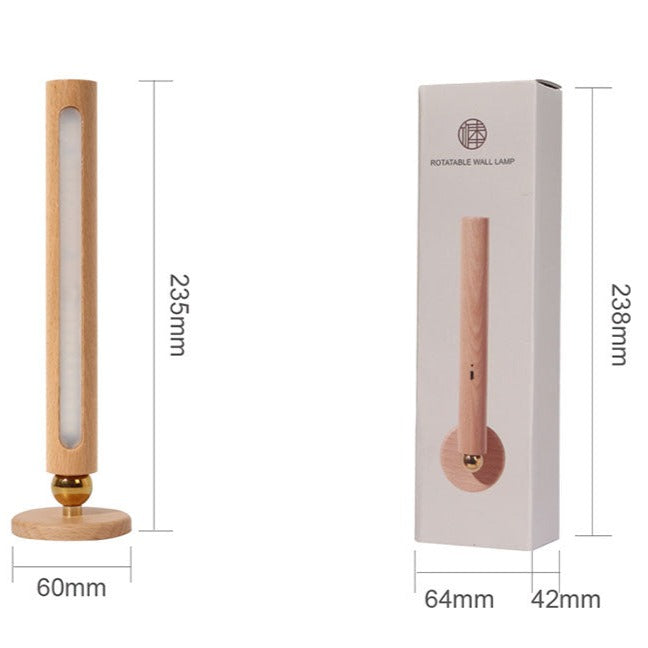 Applique murale moderne en bois rotatif 360° Unix - vue 8 sur 8
